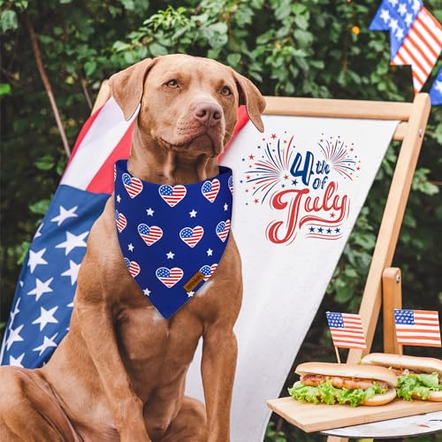 4th of July Dog Bandanas (X-Large / 4th of July - red, white and blue)