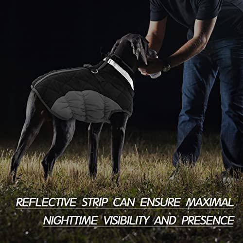 Dog Coat for Medium Dogs (Black / M(chest:21in))