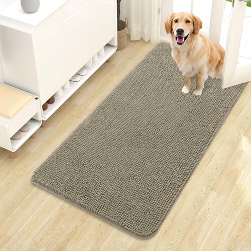 Dog Door Mat for Muddy Paws 44x24 (Warm Taupe / 44" X 24")
