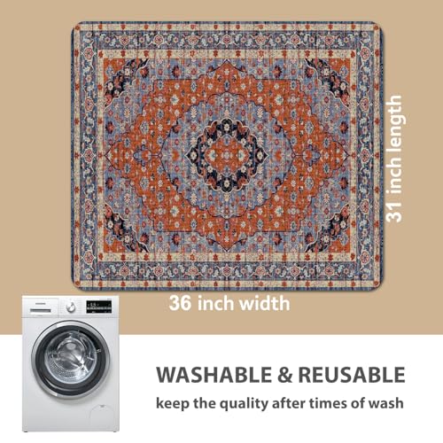 Washable Pee Pads for Dogs (31x36 Inch (Pack of 2) / Red/Floral)