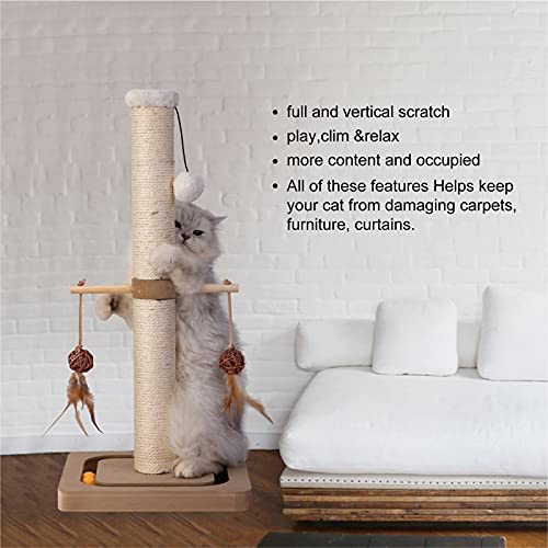 Cat Scratching Post Sisal Scratch Posts for Indoor Kittens and Cats (25 inches)
