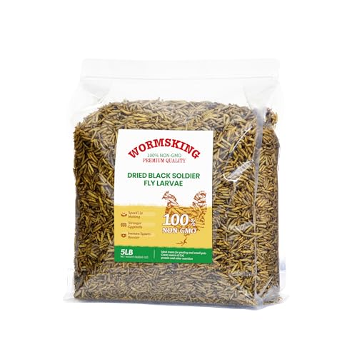 5LB Dried Black Soldier Fly Larvae for Chickens (5 Pound (Pack of 1))