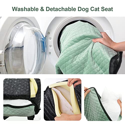 Dog Car Seat for Small Medium Dogs Pet Up to 40 lbs Green (Medium / Green)