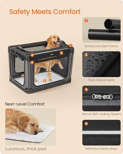 Collapsible Dog Crate (XL（36"L x 25"W x 25"H))