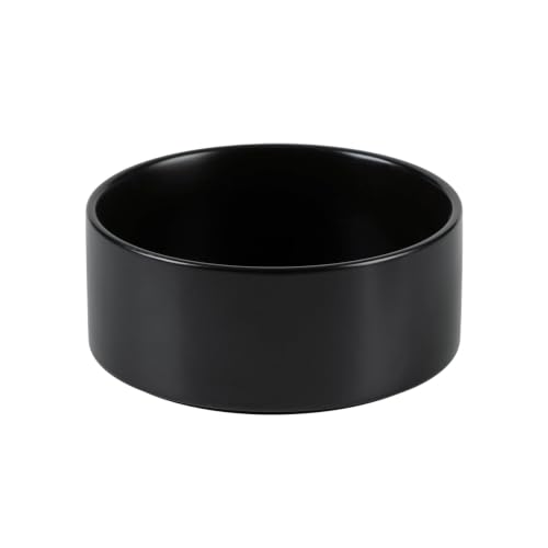 Ceramic Dog Bowls (Matte Black)