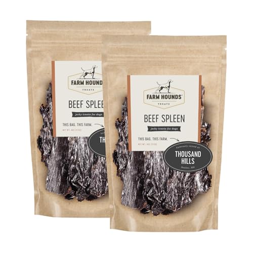 Beef Spleen Premium Natural Beef Spleen Jerky For Dogs (4 Ounce (Pack of 2))