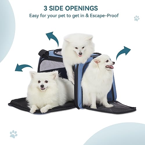 Dog Carrier for Small Dogs (19.7"L x 13.0"W x 13.0"H / Blue)