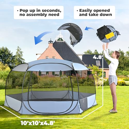 XXLarge Popup Portable Dog Houses (Grey)