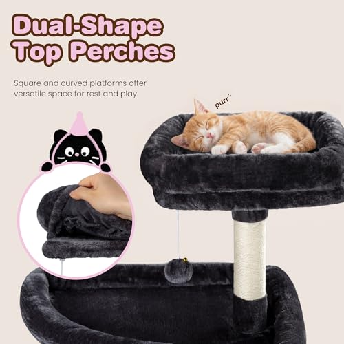 82 inch Cat Tree Tower (Dark Grey)