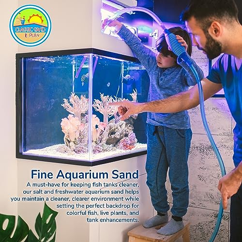 Natural Aquarium Sand for Freshwater and Saltwater Tanks (20 lb / Red)