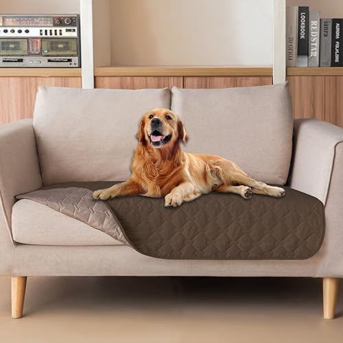 Waterproof Loveseat Cover (32x53 Inch (Pack of 1) / Dark Chocolate/Light Chocolate)