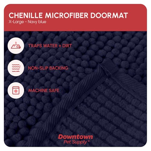 Dog Mud Mat 60" x 36" Navy Blue (60" x 36" / Navy Blue)
