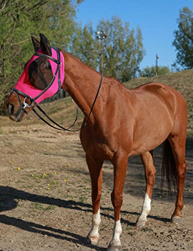 Horse Fly Mask with Ears (Hot Pink / Medium)