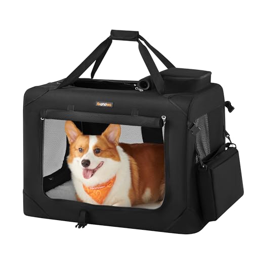 Collapsible Soft Dog Crate (L（28.0"L x 20.5"W x 20.5"H） / Black)