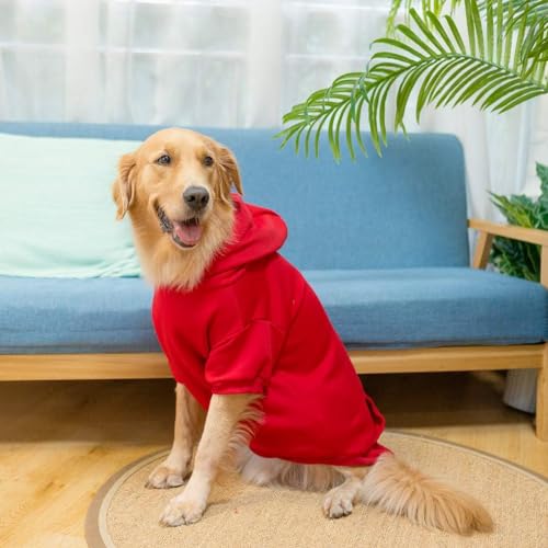 Dog Hoodie for Large Medium Small Dogs (Red / X-Large/XX-Large)