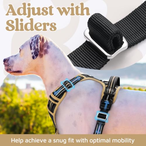 Dog Harness Medium Sized (Black & Khaki / Medium)