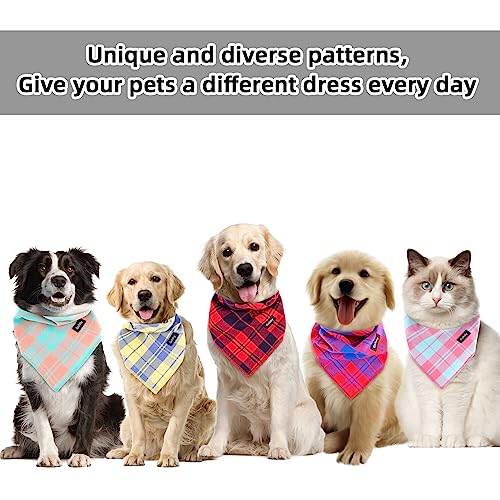 Spring Dog Bandana XLarge (orange&blue green / X-Large)