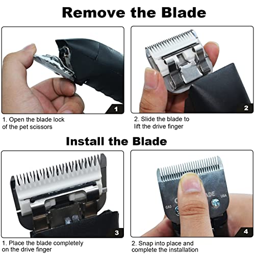 7PCS10 Blades Dog Grooming Blades Compatible with Andis Dog Clipper (#10+30+40+3fc+4fc+5fc+7fc)
