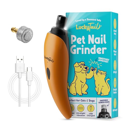LuckyTail Dog Nail Grinder (Orange)