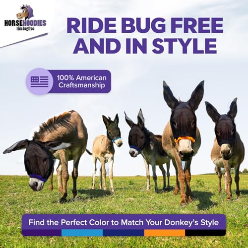Donkey Fly Mask with Long Ears (Small Donkey / Purple)