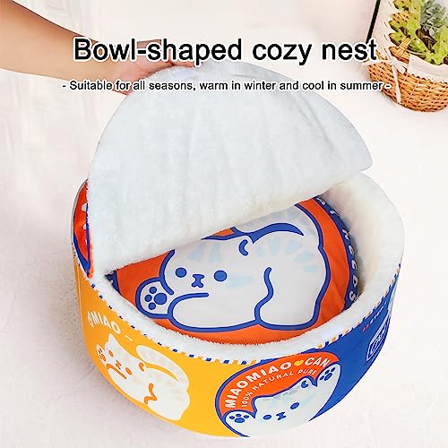 Ramen Noodle Dog & Cat Bed (19.7"L x 19.7"W x 7.9"Th / blue)