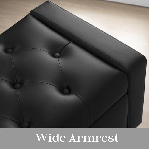 Ottoman with Storage (Black-pu)