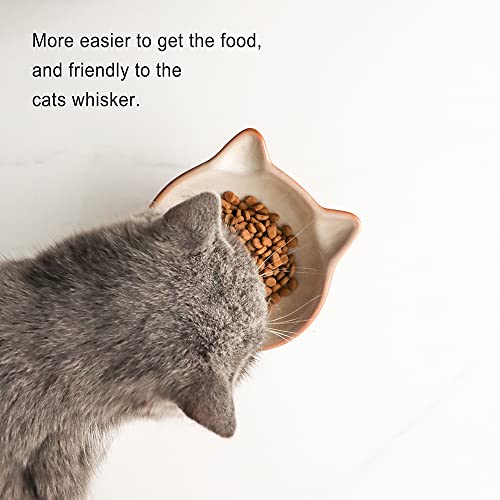 Elevated Cat Bowls (4.5 OZ / Brown)