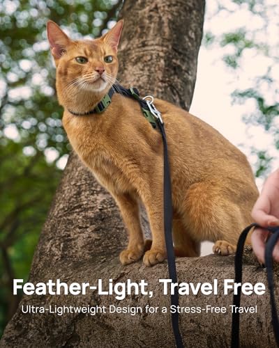 Adjustable Cat Harness and Leash Set Escape Proof (Black)