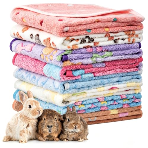 8 Pack Guinea Pigs Fleece Blankets (30x20 Inch /8 Packs / Light Color)
