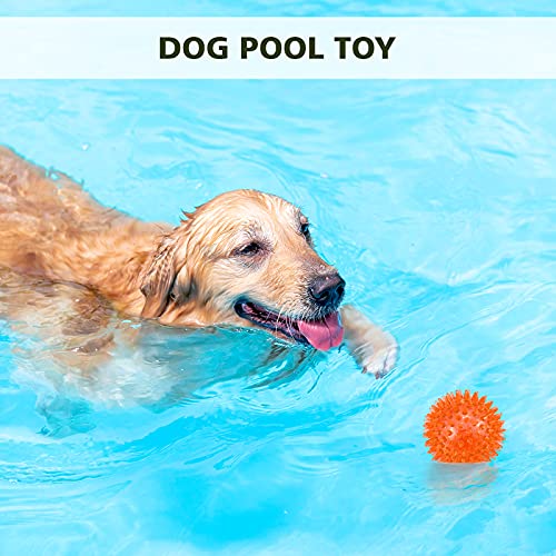 3 Pack 3.5” Squeaky Dog Toy Balls (3.5" (Medium/Large Dog) / Blue+Orange+Green)