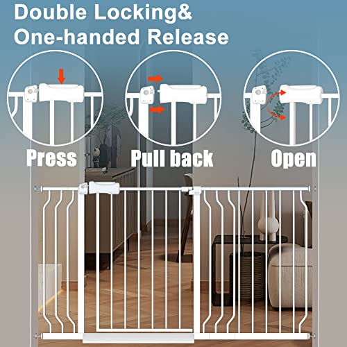 53 62" Extra Wide Baby Gate for Doorways (52.76"-62.20"/134-158cm)