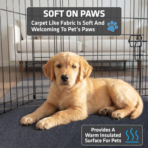 Jumbo Dog Playpen Mat (60" x 74" (2-Pack) / Charcoal)