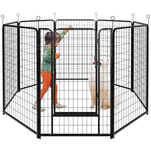 Dog Playpen Outdoor Extra Wide 8 Panels Heavy Duty Dog Fence 50" (32"W x 50"H)