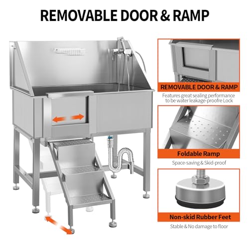 38 Inch Dog Bathing Station for Large Dogs (LEFT DOOR)