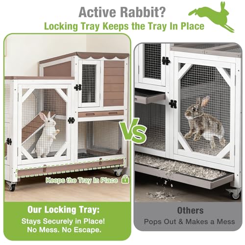 2 Story Rabbit Hutch with Chew