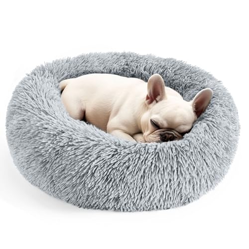 Dogs Bed for Small Dogs (Light Grey / 24.0"L x 24.0"W x 8.0"Th)