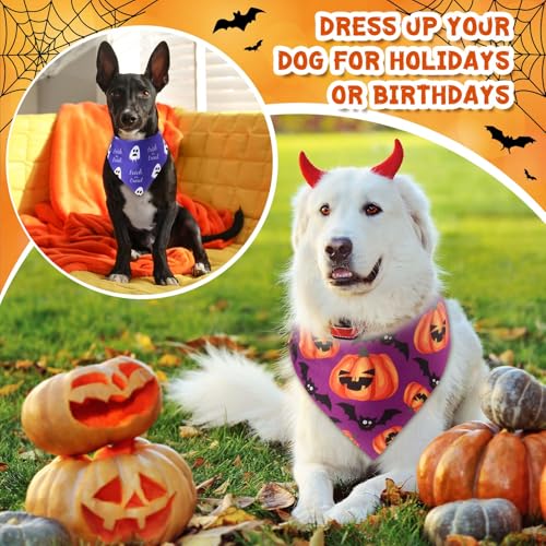 72 Pcs Halloween Dog Bandanas Bulk (Halloween)