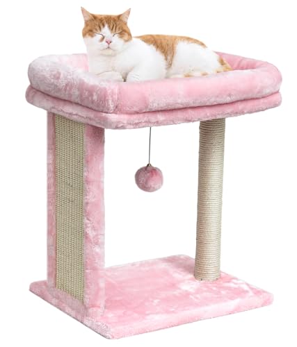 Small Pink Cat Tree for Indoor Cats (Pink)