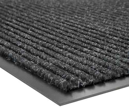 Front Door Mat (3' x 4' (Rectangular) / Black Striped)