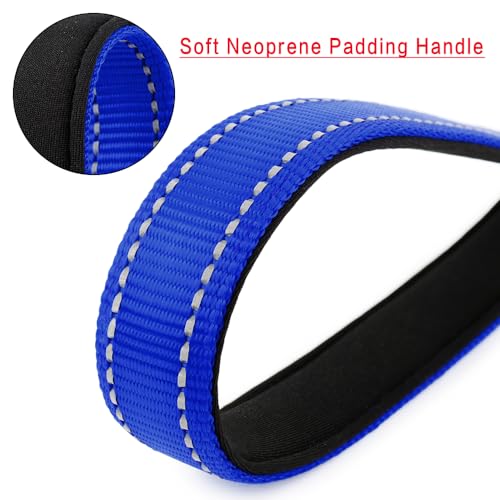 Short Dog Leash with Padded Handle for Medium Large Dogs (Royal Blue / 10 Inch (Pack of 1))
