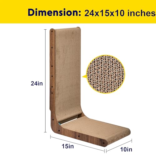 Cat Scratcher with Cat Toys Ball Track (L-Shape)