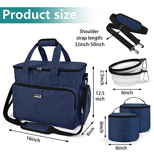 Dog Travel Bag (Dark Blue / Large)