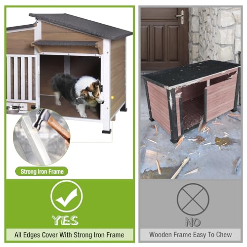 Dog House Outdoor Dog Kennel with Chew