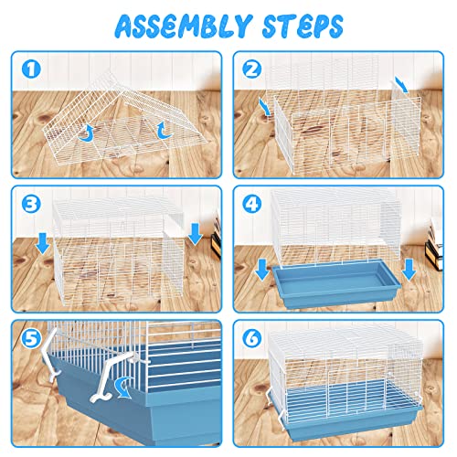 Hamster cage for Hamsters (23.6"L x 14.2"W x 16.1"H / Blue)