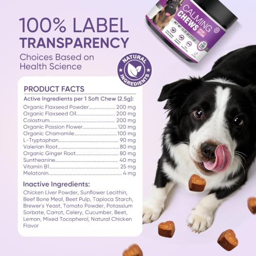 Calming Chews for Dogs 150pc Dog Calming Treat and Bites with Melatonin (150 pcs)