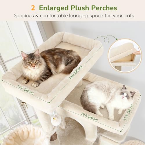 80in Extra Large Tall Corner Cat Tree Tower (80inch / Beige)