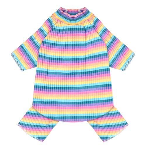 Striped Dog Pajamas Stretchy Cute Four