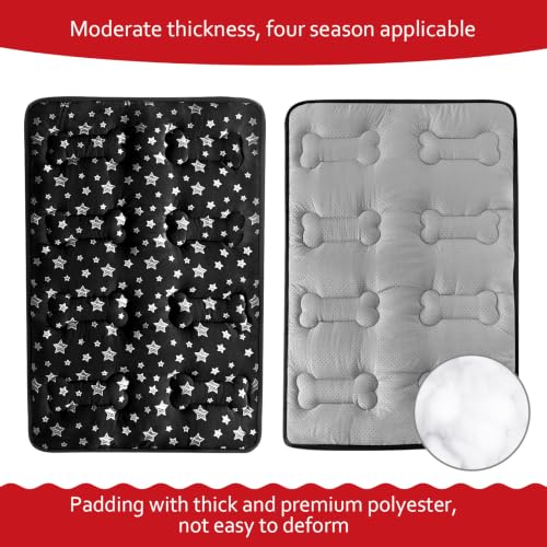 Dog Crate Pad Mat (XX-Large 48"X30" / Black)