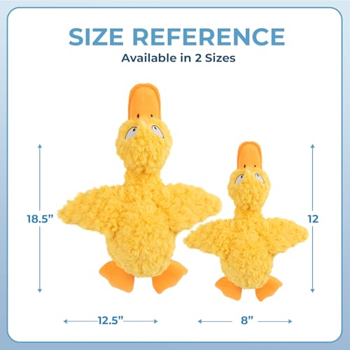 Squeaky Plush Dog Toy (Ducky Doodle (Yellow) / Large)
