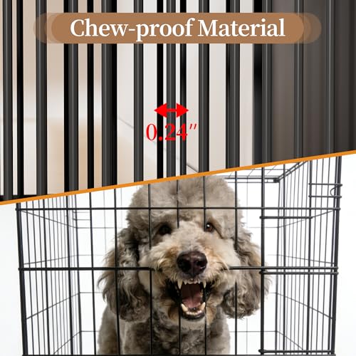 Wooden Dog Crate Furniture End Table (Black / 31.5"L x 22.1"W x 25.2"H)